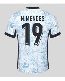 Portogallo Nuno Mendes #19 Maglia Gara Trasferta Repliche Europei 2024